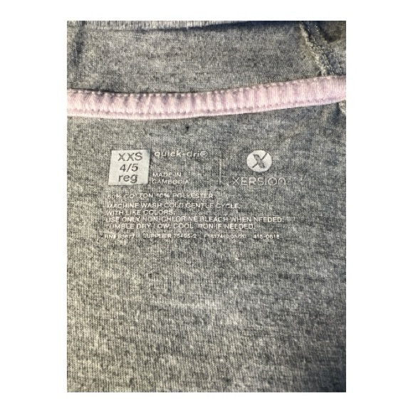 Xersion Kids Heather Gray Zip-Up Hoodie - Picture 5 of 7